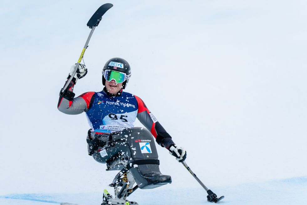 Jesper Saltvik Pedersen i aksjon under Para-VM på Lillehammer
 Foto: Lillehammer 2021/Samuel Andersen
